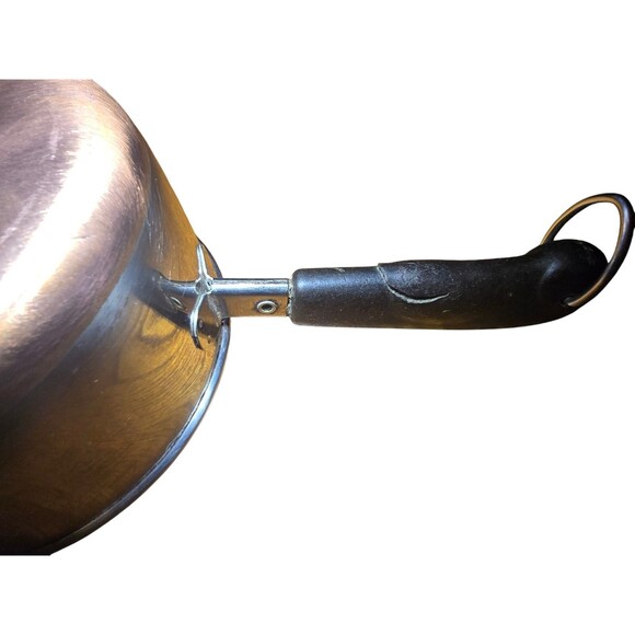Revere Ware 1 Qt. Pan Stainless Steel Copper NO LID SEE PICS FOR DAMAGED HANDLE - Picture 5 of 6